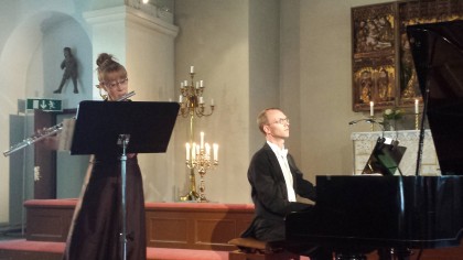Staffan Sandström pianist Malin Trast flöjtist Konsert